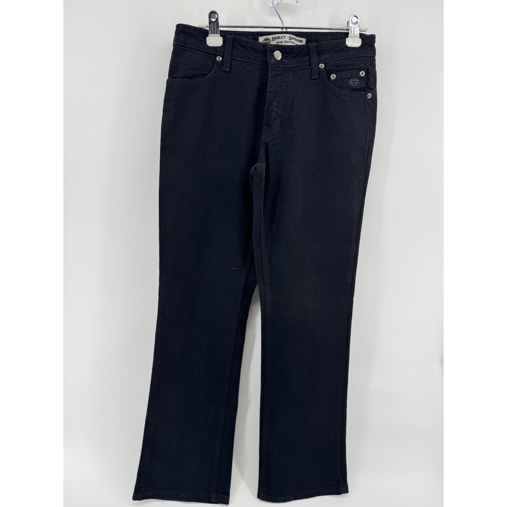 Harley Davidson Jeans Bootcut Black Motorcycle Riding Womens Denim Size 6